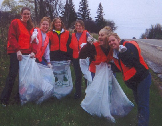 Adopt-A-Highway Clean-up project, 2